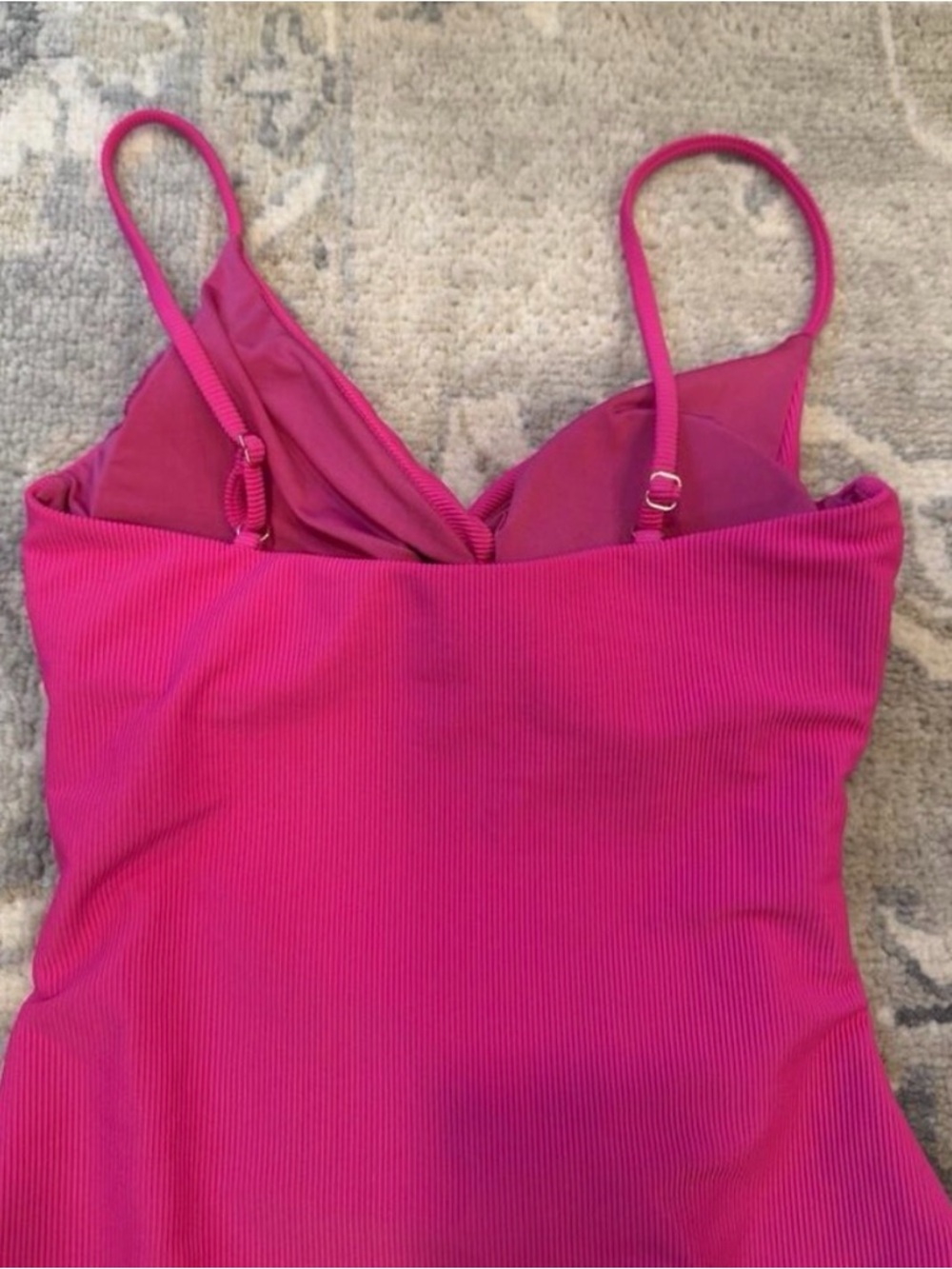 Beach Riot Annalisa Textured One-Piece Swimsuit Beach Riot Raspberry - Picture 12 of 12